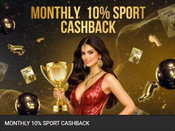 bonus-4 Monthly sport cashback woman with golden trophy